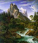 The Wetterhorn with the Reichenbachtal by Unknown Artist